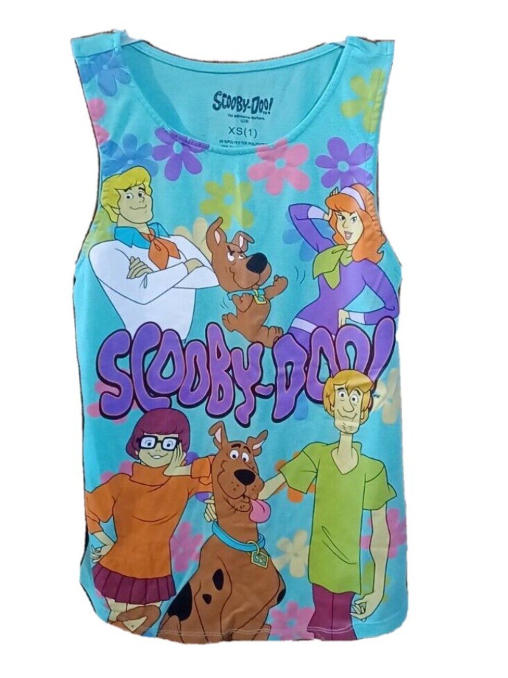 Scooby Doo Tank Top Green Multi-color Women's XS